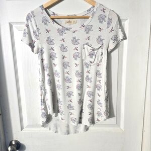 Women's Hollister Elephant 🐘 T Shirt Tee Sz XS